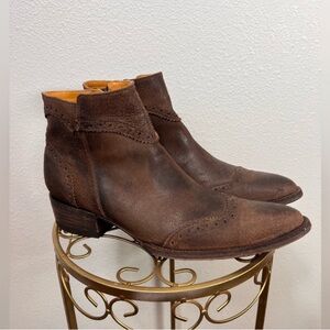 Old Gringo Unisex Brown Distressed Pointed Cowboy Boots Size 10.5